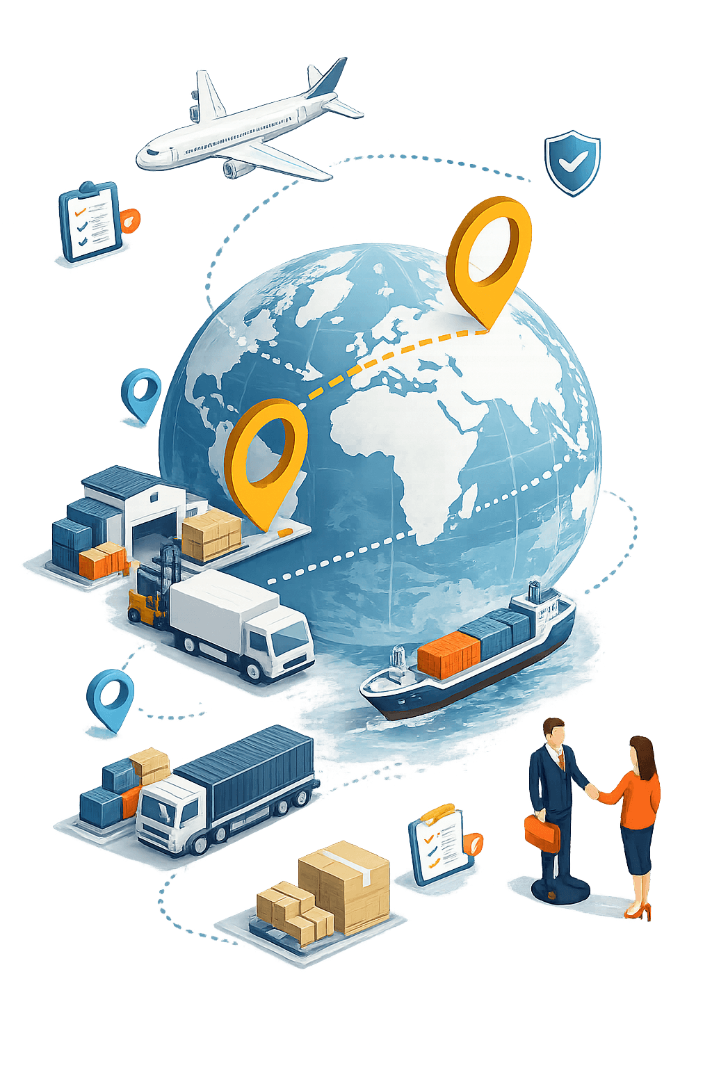Trade and contracting operations supporting regional business growth